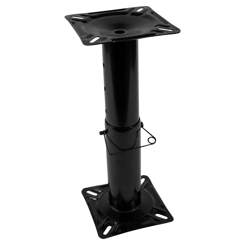 Wise 8WD1255 Adjustable Boat Seat Pedestal Adjustable Height 12" to 18", Black Powder Coated Finish - Image 2